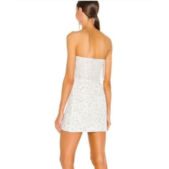 Retrofete White Strapless Mini Dress - Picture 2 of 9